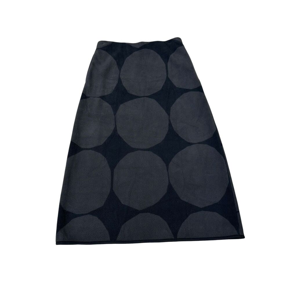 Uniqlo x Marimekko Fleece Skirt Black Gray Polka Dot Size M